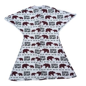 Zipadee Zip Sleeping Baby Sleep Sack Baby Bear Cabin Print Cozy Size 6-12 Months